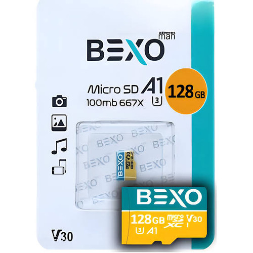 رم میکرو 128 گیگ BEXO مدل 100MB 667X U3 V30