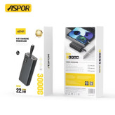 پاوربانک ASPOR مدل A337 ظرفیت ۳۰۰۰۰ میلی آمپر